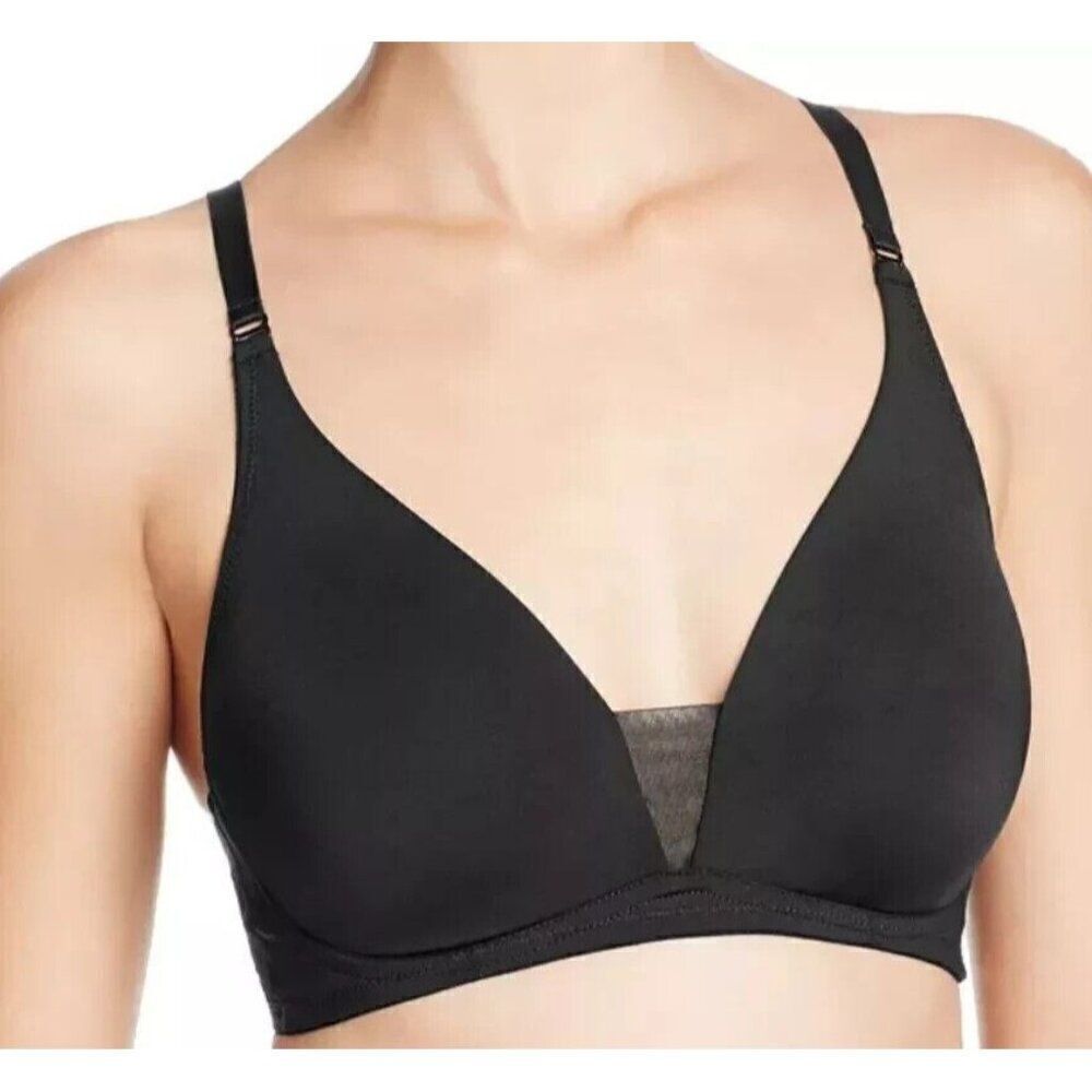 Cosabella‎ Wireless Evolution Soft Bralette Bra Size Small Black Lined Cup Mesh